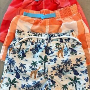 Baby Boys Tropical Print Swim Trunks 6-12 months - Primary and Janie & Jack
